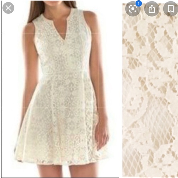 LC Lauren Conrad Dresses & Skirts - ⭐️5 items for $25⭐️LC cream lace fit & flare